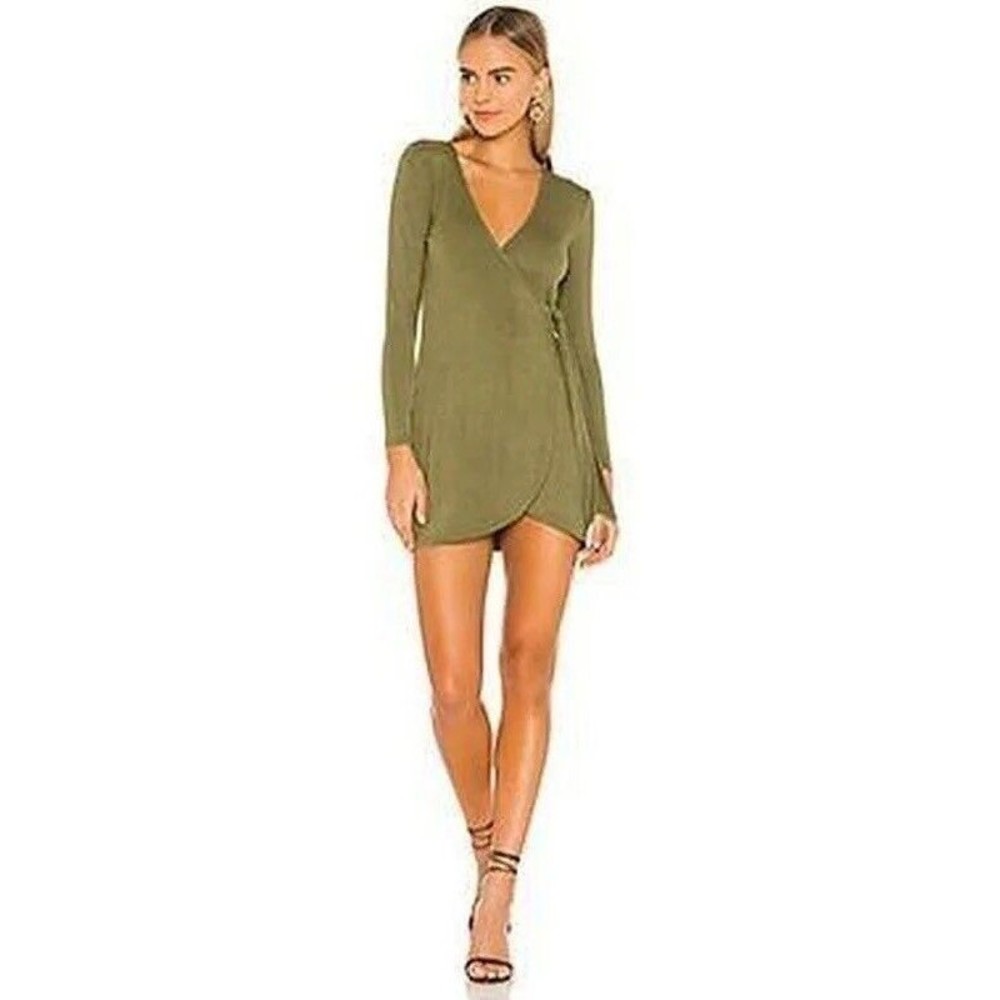 Privacy Please Women’s Dress Piper Mini Olive Green Revolve Size S NWT